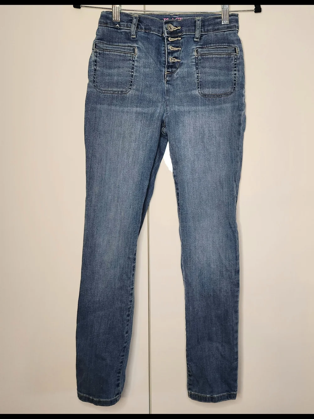 Children's Place Girls Straight Leg Button-Fly Jeans